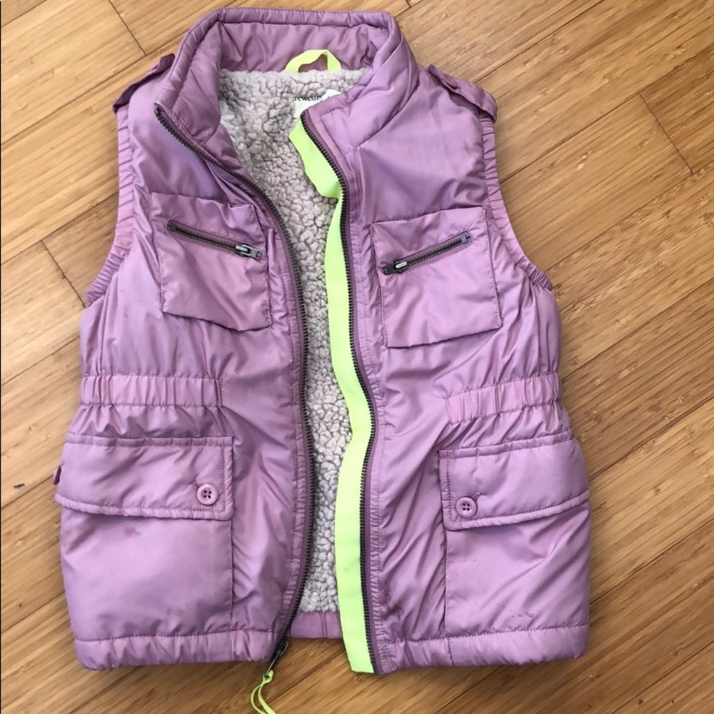 Crewcuts - girls faux shearling vest
